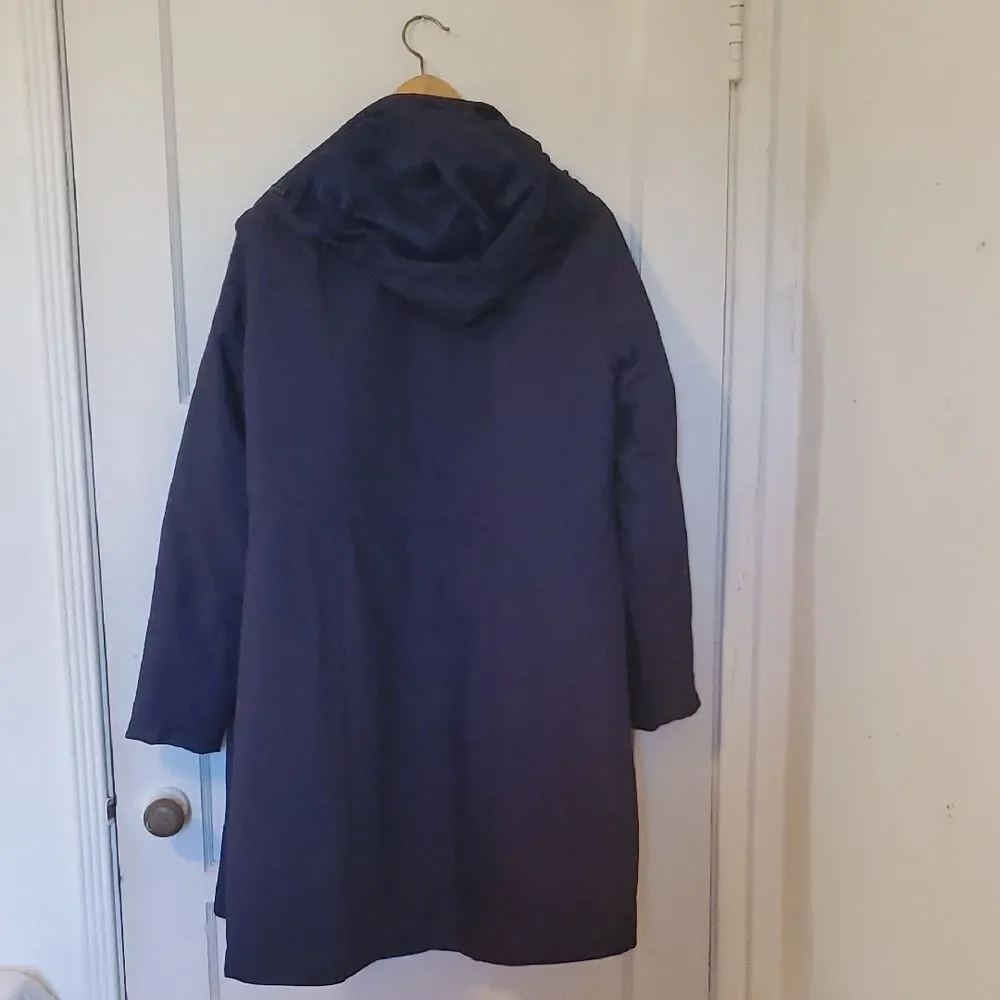 Lands' End American Airlines Women's Navy Blue 2 in 1 Full Zip Primaloft Coat S